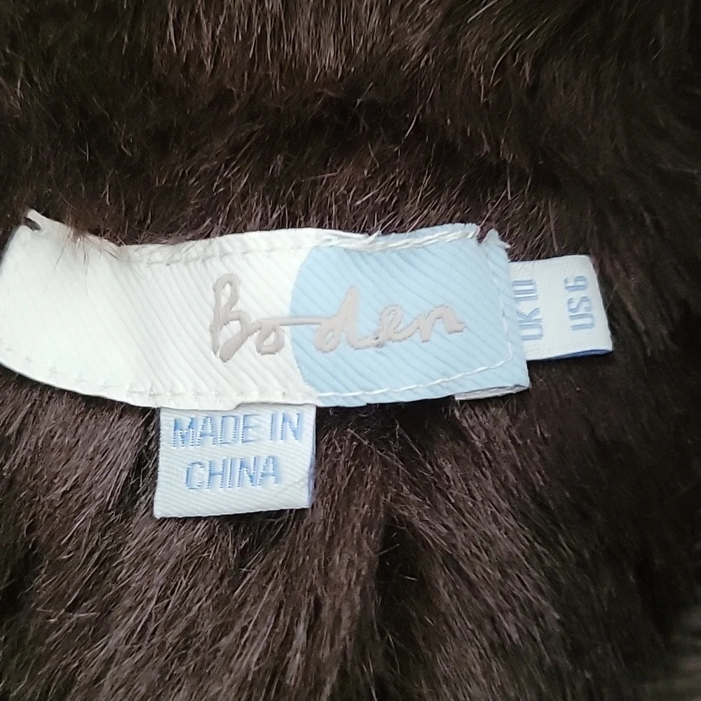 Boden faux suede‎ and fur brown vest 6